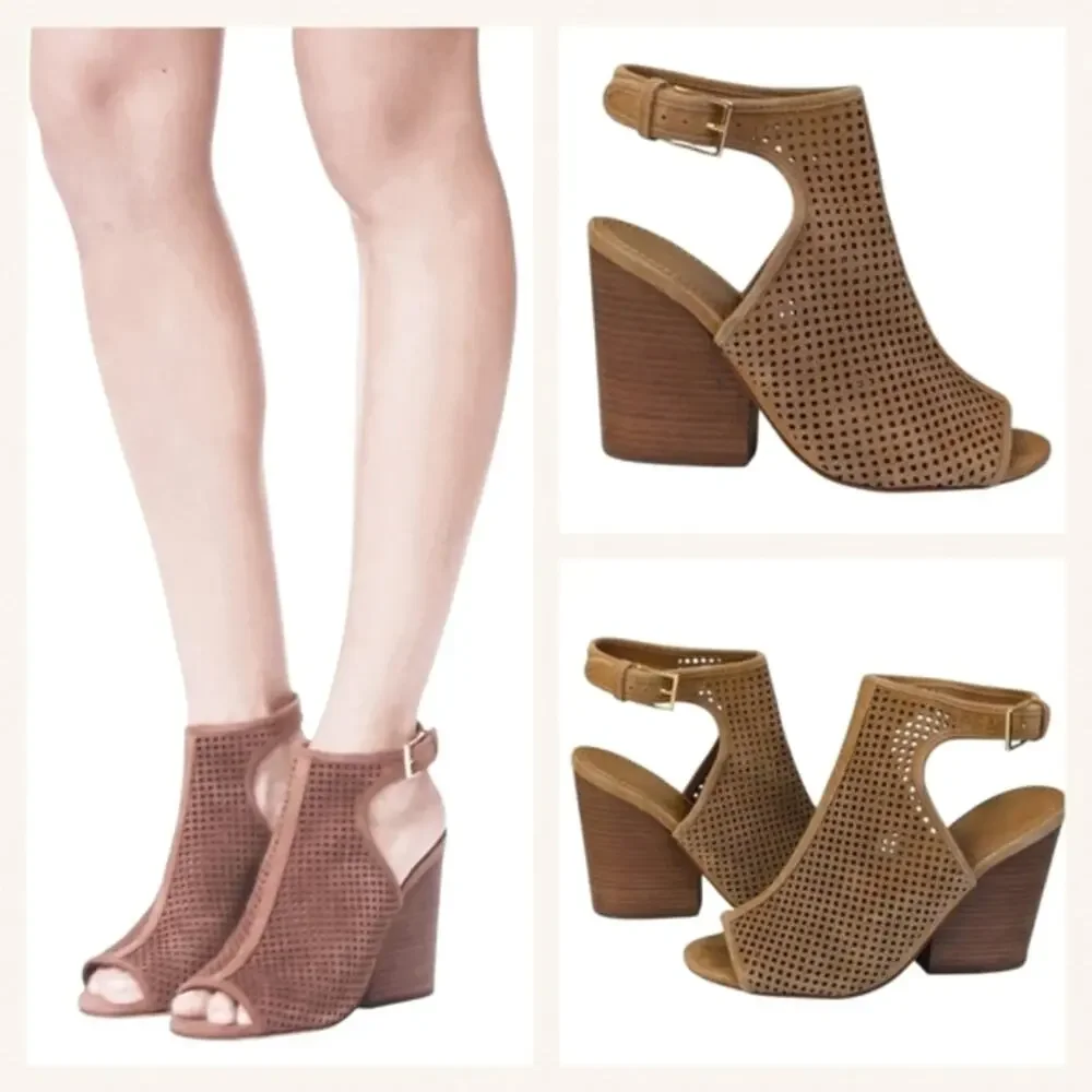 Tory Burch Jesse Block Heel Booties GUC $368 Size 8M    S3370
